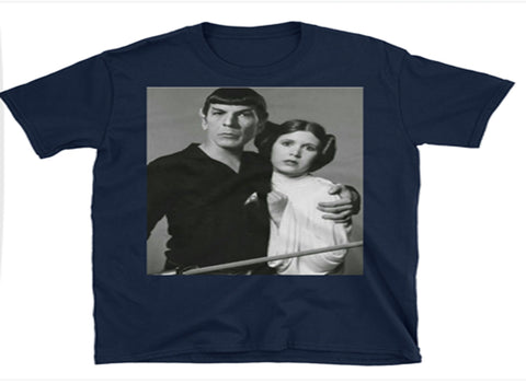 Spock and Leia T-Shirt - GoldE 85