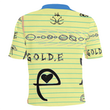 Gold.E Yellow and Blue doodle Polo