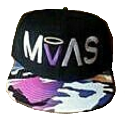 MAAS Black and Purple Camo Snapback - GoldE 85